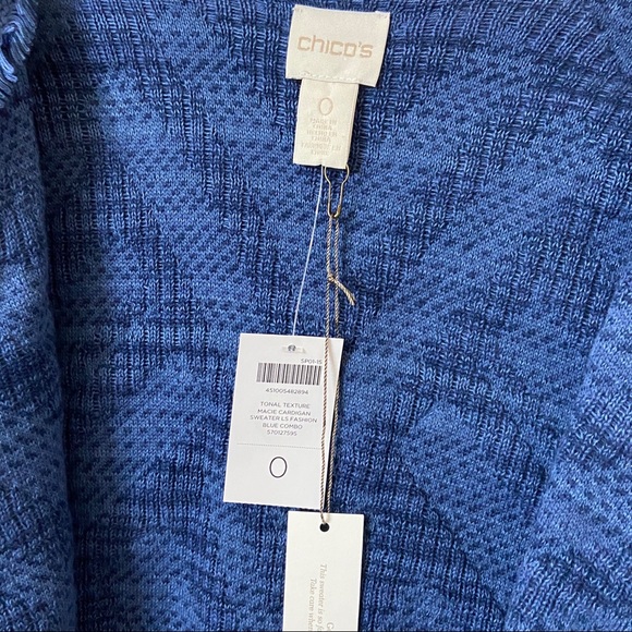 CHICO’S Macie Cardigan Blue 0 Small - Picture 4 of 7